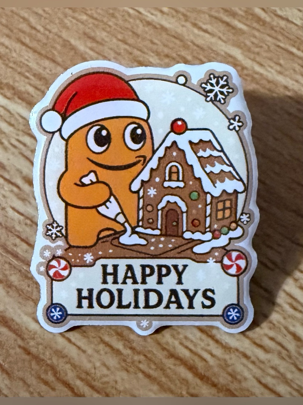 Amazon Employee Happy Holidays Gingerbread House Christmas Peccy Pin